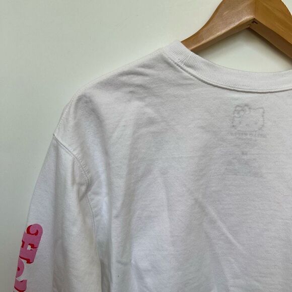 Hello Kitty Sanrio Graphic Crew Neck Sweatshirt White Pink women’s size M - Picture 7 of 9